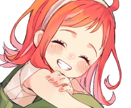 可愛い暖かいを追求したイラスト作成いたします シンプルな背景無料。Twitter、インスタ等SNSにどうぞ イメージ2