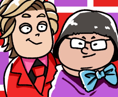 ペアのゆるい似顔絵かきます プレゼントや記念などに、どうぞ! イメージ2