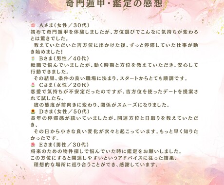 奇門遁甲で日付✖時間✖行動開運☆ます 願いごと別に行動方位と日程をご提案◎奇門遁甲で吉のヒントを イメージ2