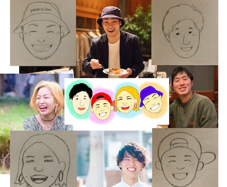 初心者だからこそ低価格でイラスト・似顔絵を描きます 保育士ならではの柔らかなタッチと色使いで描きあげます☺︎ イメージ1