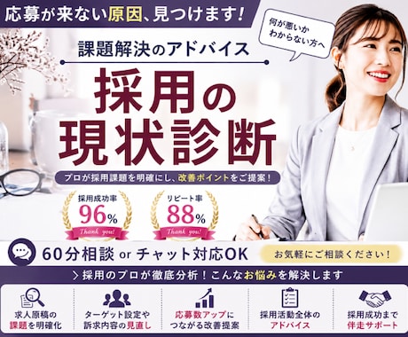 求人が来ない理由を“見える化”します イメージ1