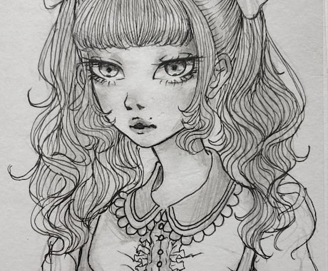 かわいい女の子のイラスト描きます アナログっぽいイラスト描けます！ イメージ2