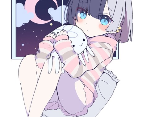 背景つき1枚絵の制作を承ります キャラクターイラストをお描きします。 イメージ2