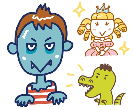 かわいい変身似顔絵描きます SNSでインパクト大！変身姿のアイコン イメージ1