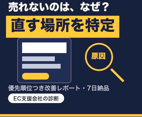 売れないLP・商品ページの直す場所を診断します EC支援会社が構成・コピー・導線を分解し優先順位を提案 イメージ1