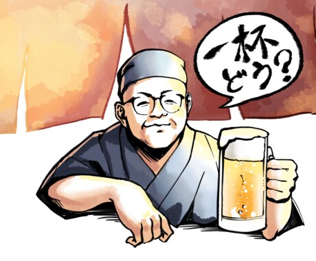 集客UP！目立って親しみやすい似顔絵の看板描きます 作者の雰囲気のわかる看板で差をつけませんか？目立つ似顔絵看板 イメージ2