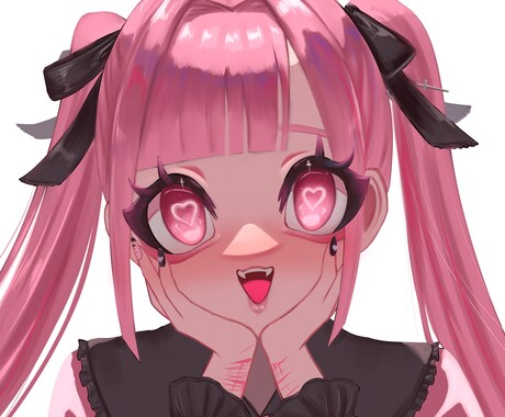 ポップで可愛い女の子を描きます アイコン制作。地雷/量産/V系 イメージ1