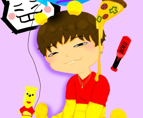 似顔絵描きます 現役イラスト系専門学生です！主に派手めなイラストを描きます！ イメージ2