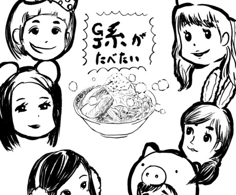 絵本風の可愛い線画描きます 簡単な挿絵等、背景や規模がチョット簡易版 イメージ2