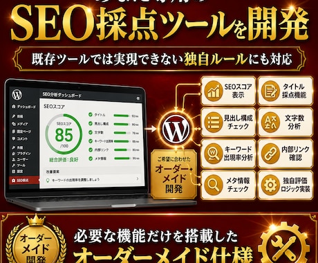WordPress用SEO採点プラグイン開発します SEO採点、もう課金しない運用へ イメージ2