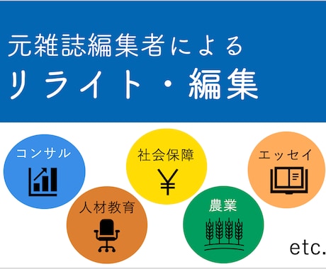 法人利用多数！元編集者が記事を編集・リライトします 納品記事数累計400件以上。ビジネス利用にはプロの手を。 イメージ1