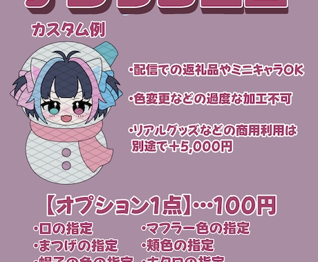 あなたをミニ雪だるまにします コスパ最強！即納可！返礼品やミニキャラにオススメ！ イメージ1