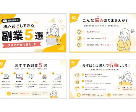 分かりやすい資料スライド作成します 文字ばかりの資料を改善│営業・YouTubeスライド対応 イメージ2