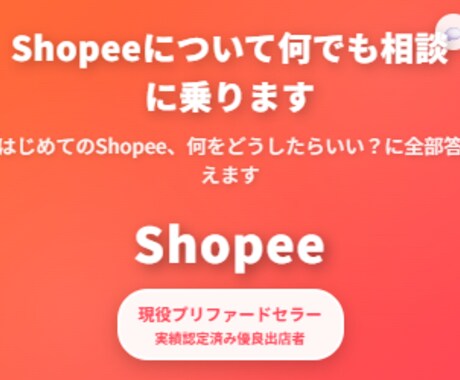 Shopeeについて何でも相談に乗ります はじめてのShopee、何をどうしたらいい？に全部答えます イメージ1