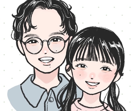 温かみのある優しい似顔絵を制作します あなたの思い出をイラストに残します イメージ2