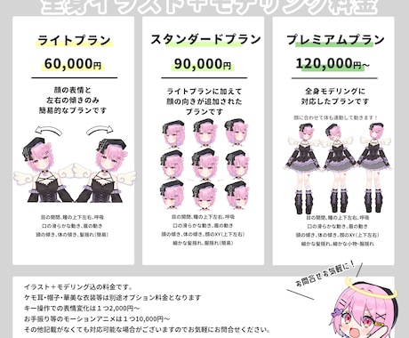 Vtuberモデル全工程制作します モデリングのみも大歓迎！お気軽にお問合せください イメージ2