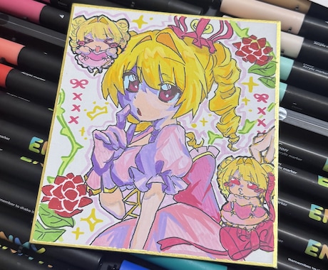 あなただけの色紙イラストをお描きします イメージ1