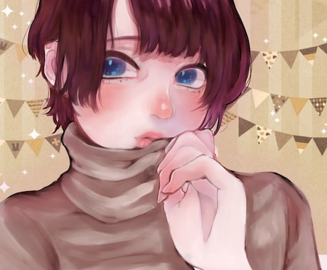 写真を元に厚塗りで似顔絵イラスト描きます アイコンやプレゼントにオシャレなイラストを イメージ1