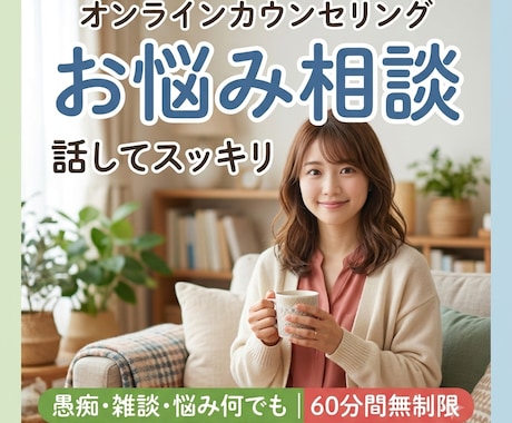 60分文字打ち放題！愚痴や雑談お悩み何でも聞きます 誰かに話したい・ただ聴いてほしい夜に。否定せず寄り添います イメージ1