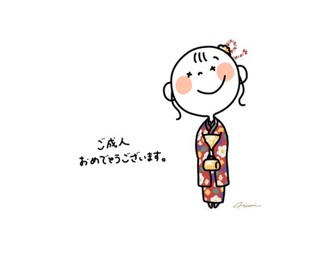 ゆる可愛いイラストを最大2枚、最短即日で作成します モチーフや文字の追加、ポーズや服装等の指定もお気軽に◎ イメージ1