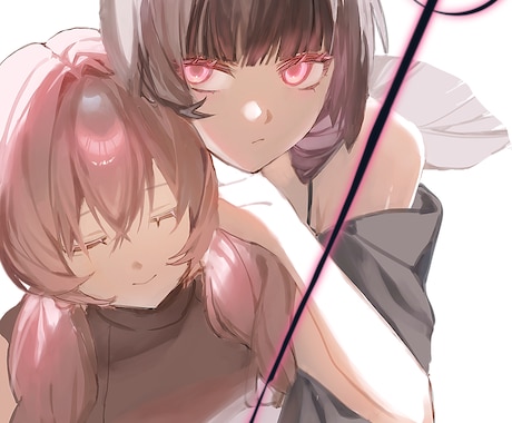 商用OK/あなたの希望に合わせた一枚絵を描きます 一枚絵やアイコン、ヘッダー、配信など！ イメージ1