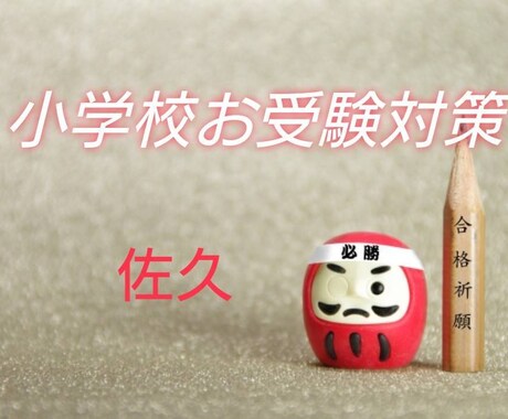 佐久 私立小学校受験の対策いたします 初年度合格実績あり！適性検査、集団検査、面接や親アンケート イメージ1