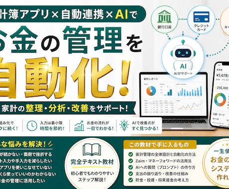 AIを使った家計管理・自動化の方法を教えます イメージ1