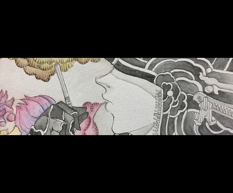 ヘッダー／バナー用のイラスト（アナログ）承ります フルオーダーで丁寧に描かせていただきます！ イメージ2