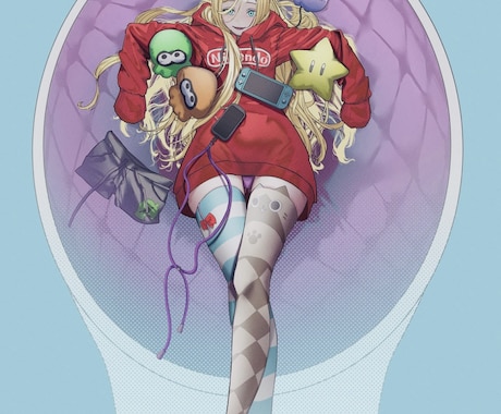 ロリかわいい女の子のイラストを制作します 少しダークな雰囲気が好きな方へ！！ イメージ2