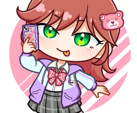可愛いミニキャラ・SDイラスト描きます パキッとしたアニメ塗りが特徴です！SNSアイコンなどに！ イメージ1
