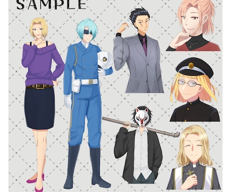 お手頃版！キャラデザ込み！立ち絵制作します とにかく立ち絵が欲しい方向け！お手頃価格で制作します！ イメージ2