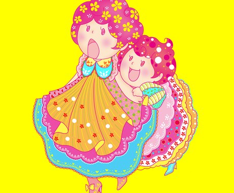 一番の『可愛い』をあなたに*♬1枚絵お描きします ⭐︎カラフルでポップなイラスト☆ イメージ2
