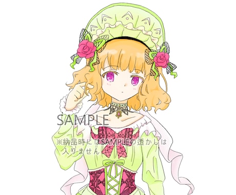 完成品の薔薇ロリータさん立ち絵を販売します TRPGや自作ゲームなど使い方はあなた次第です！ イメージ2