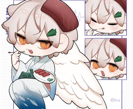 ミニキャライラスト描きます SNSや動画配信サムネにプレゼントにも！ イメージ2