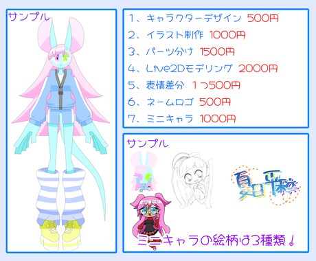 vtuberモデル作成します 最安値で夢のvtuberになりませんか？ イメージ2