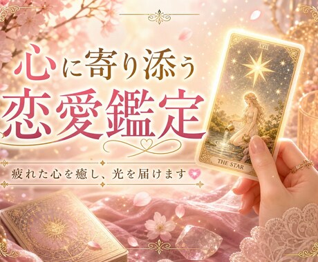 霊感タロット◆プロが寄り添う複雑恋愛鑑定します 誰にも言えない恋の悩み、私が受け止めます イメージ1