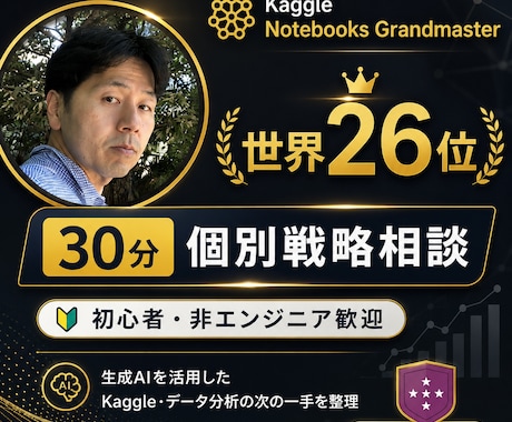 Kaggleの始め方とメダル戦略を助言します イメージ1