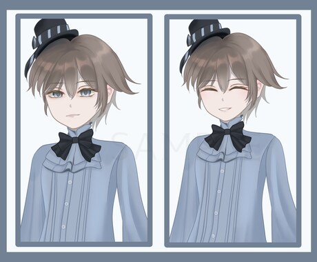 パッと華やかに☆優しく繊細な雰囲気の立ち絵描きます 2名お値引○ 動画サムネ、Vtuber、ゲーム、MV用など！ イメージ2