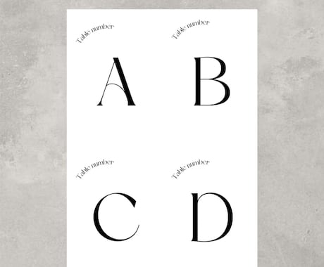 結婚式/テーブルナンバー☺︎テンプレ購入できます canvaで自由編集◎ハガキ・A4サイズに印刷するだけ☺︎ イメージ2