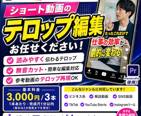 ショート動画作成いたします TikTok・Instagram・YouTubeショート対応 イメージ1