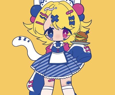 ポップなデフォルメイラスト描きます あなたのキャラクターをとびきり可愛く イメージ2