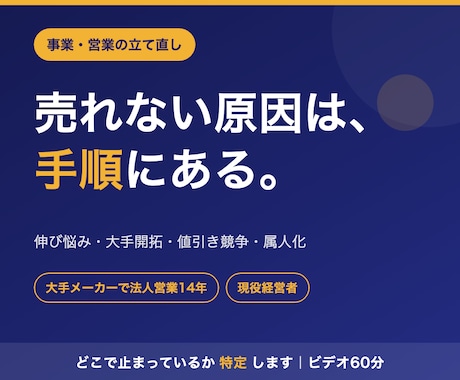 売上が上がらない事業と営業を立て直します イメージ1