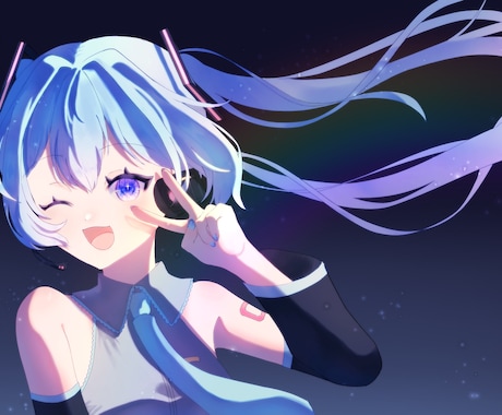 キラキラポップなイラストお描きします SNSアイコンや動画作成にお使いください！ イメージ2