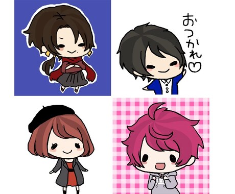 簡単なデフォルメキャラクター描きます 名刺やパンフレットsnsのアイコンにいかがですか♪ イメージ1