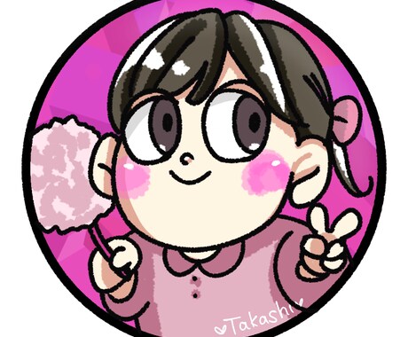 似顔絵アイコン描きます 2個で1000円です。可愛い似顔絵です。 イメージ2