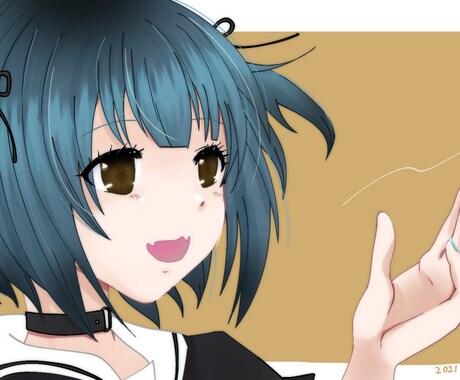 バストアップイラスト描きます 個人Vtuberさん、うちの子など！サムネやヘッダーに！ イメージ2