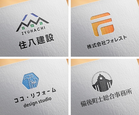 フラットでミニマルな会社ロゴを作成します 初めてロゴ作成される方も、親切・丁寧に対応致します イメージ2