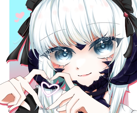 キラキラの目のアイコン・OC1枚絵描きます 可愛い女の子が得意です！あなたのためのアイコン描きます！ イメージ1