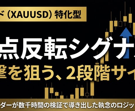GOLD１分足スキャ専用のサインツールになります 荒れ狂うゴールド相場の「極点」を撃ち抜く反転サインツール イメージ1