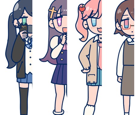イラスト描きます デフォルメイラストです！SNSのアイコンなどにどうぞ！ イメージ1